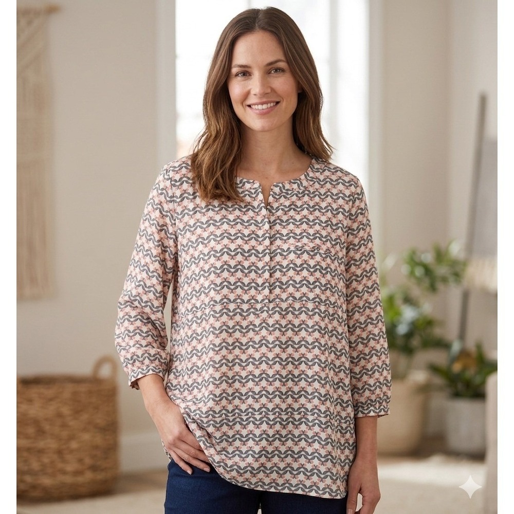 NYDJ Womens Tunic Top Size 1X Career Office Teacher Casual Loose Fit Comfortable